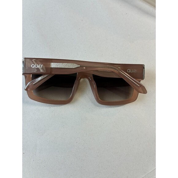 Quay Australia Sunglasses Womens Brown Get In Line Oversized Square Gradient main image 11